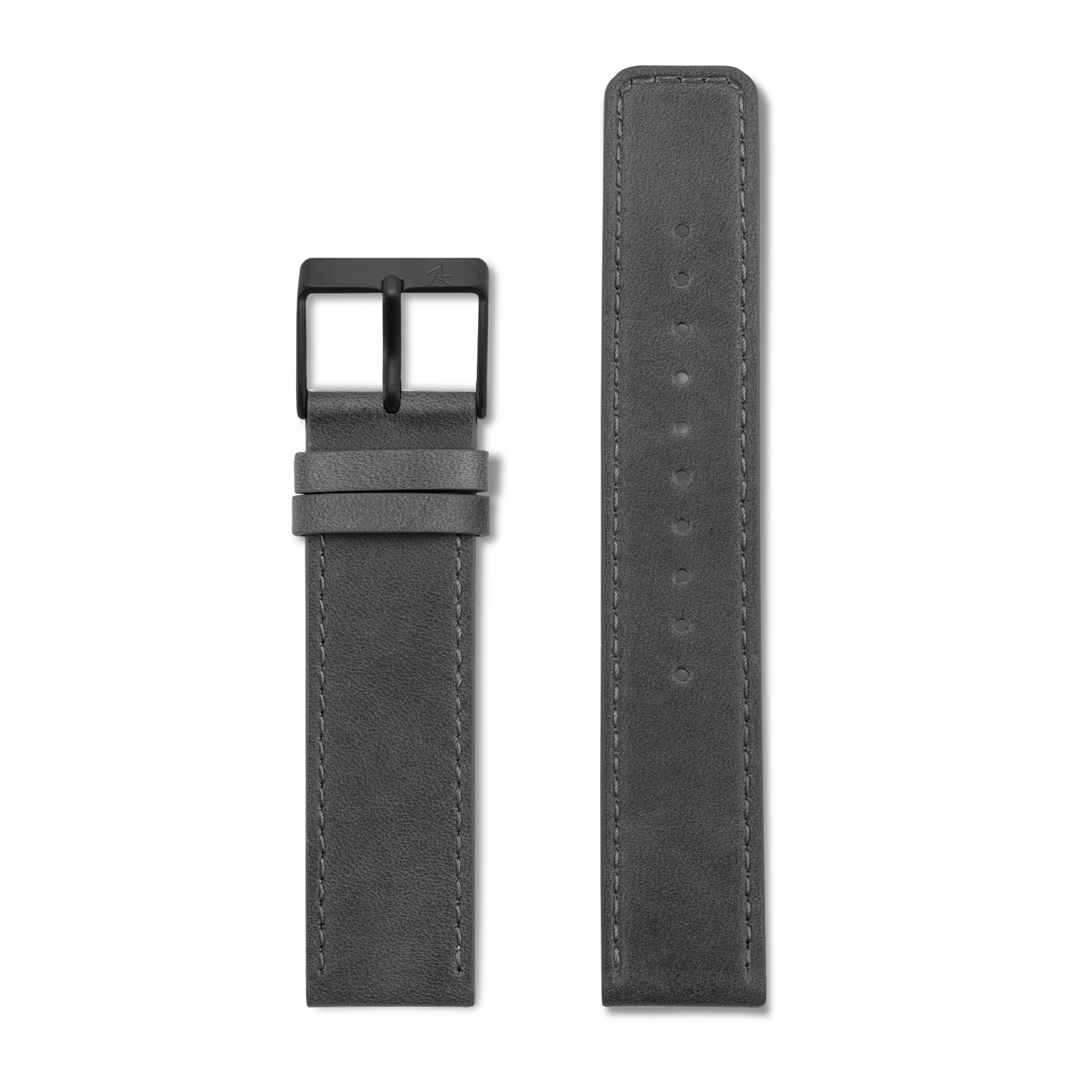 Grey Flat Leather Strap